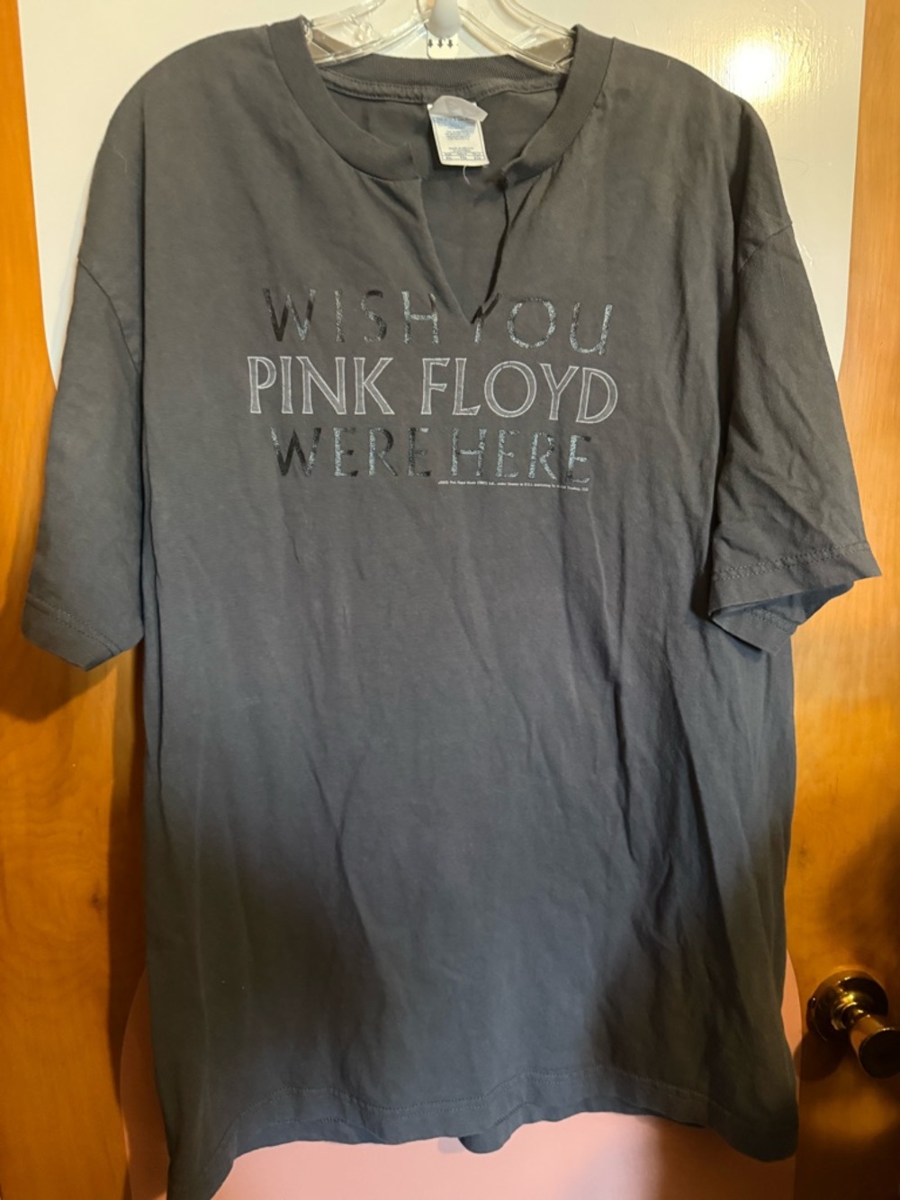 Vtg Pink Floyd 'Wish You Were Here Graphic Tee Charcoal y2k vintage mens xl - Picture 2 of 7